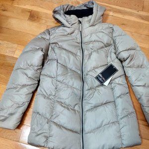 Big Chill Women's Chevron Puffer w/ Lined Collar Med/Dark Beige Small New